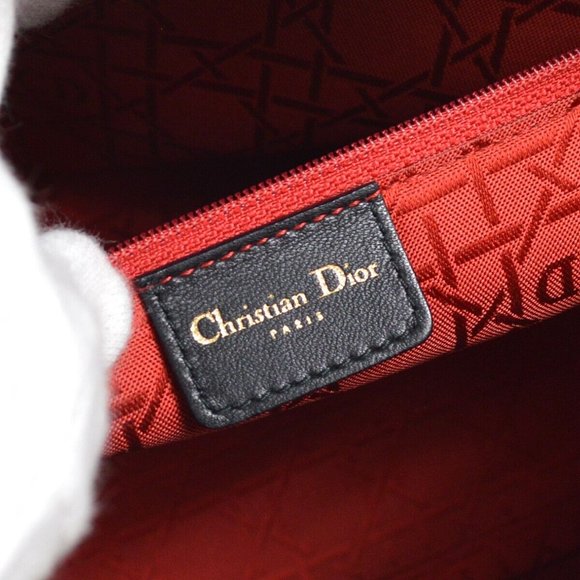 Pre-Loved Large Lady Dior in Black Cannage Lambskin - Dior - Picture 7 of 9